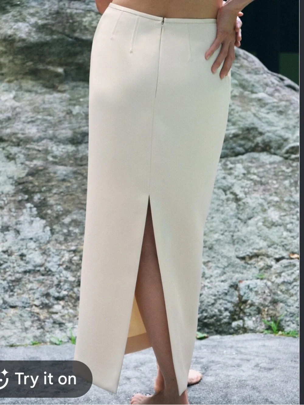 Zara Cream Maxi Skirt — Sleek Everyday Staple